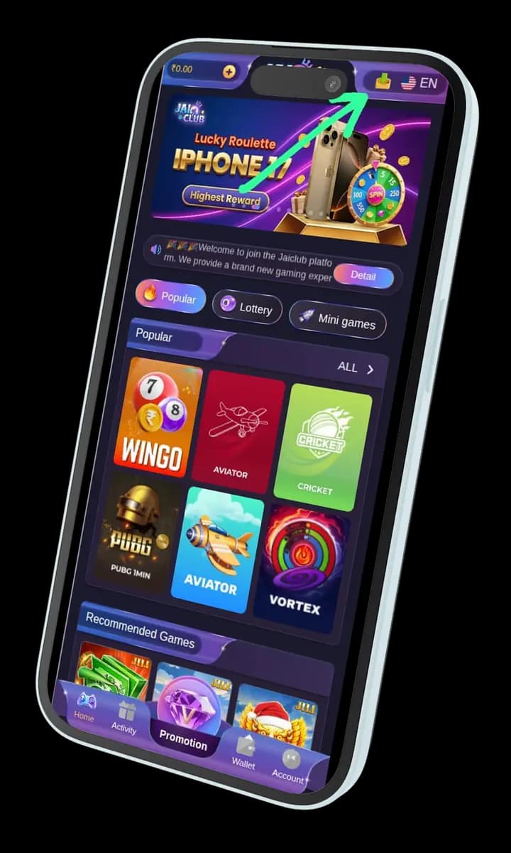 Jai Club Game download and install screen on mobile